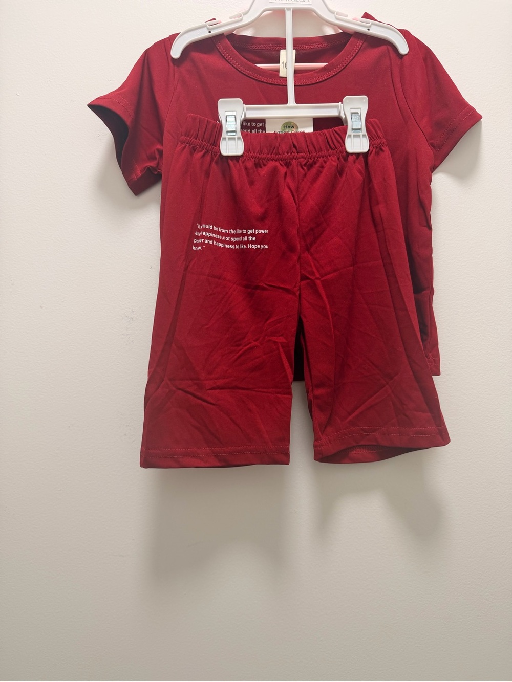 Kids Crimson Pull-On Cotton Shorts